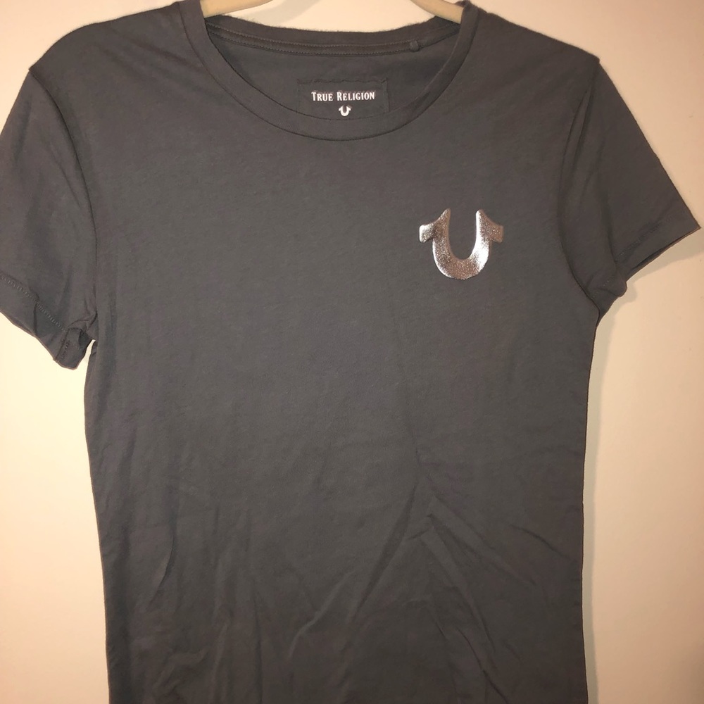 Gray True Religion Women’s white T-shirt